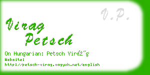 virag petsch business card